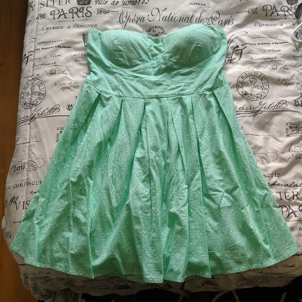 Pastel Green Strapless Sundress